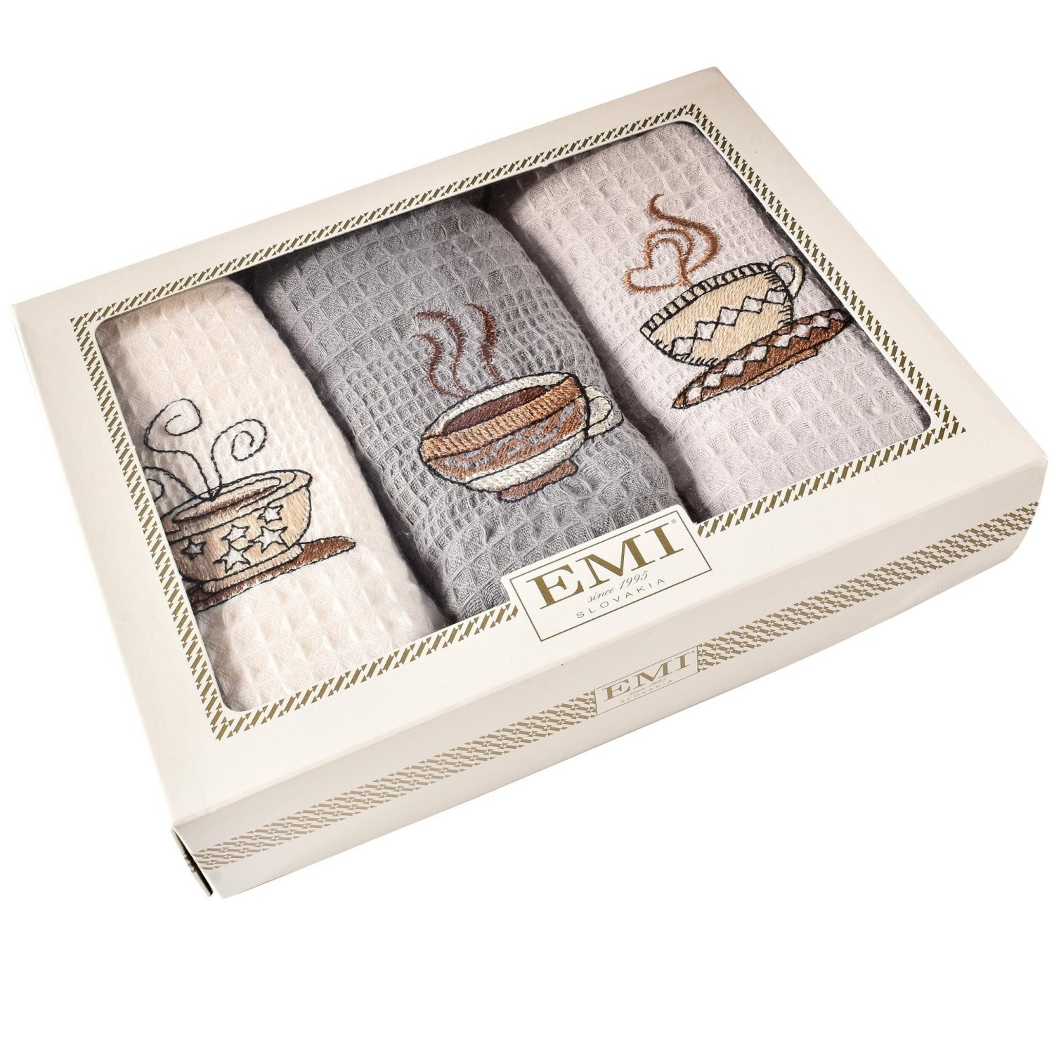set_prosoape_bucatarie_brodate_cafea_cutie_cadou_emi_bumbac