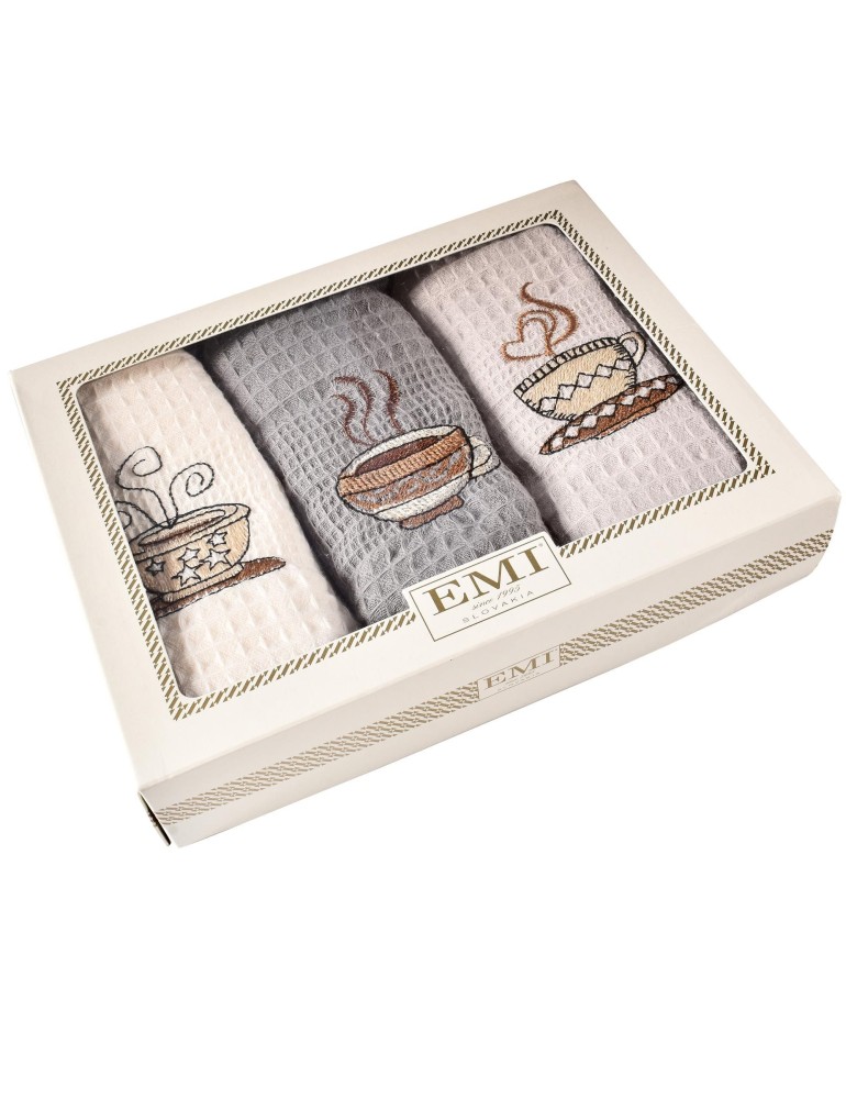 Krpice_vafelj_za_posodo_Coffe set 3kose EMI