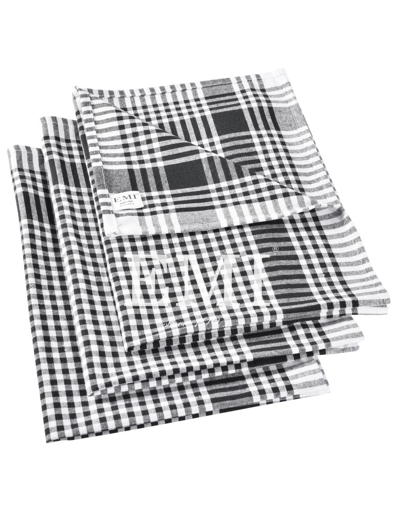 Črn set 3 kuhinjskih krp EMI
