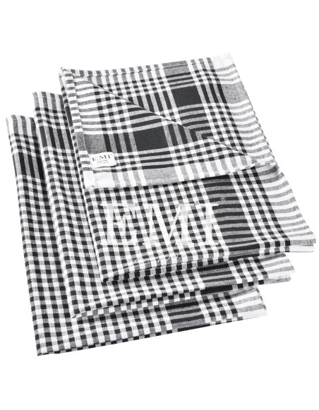 Črn set 3 kuhinjskih krp EMI