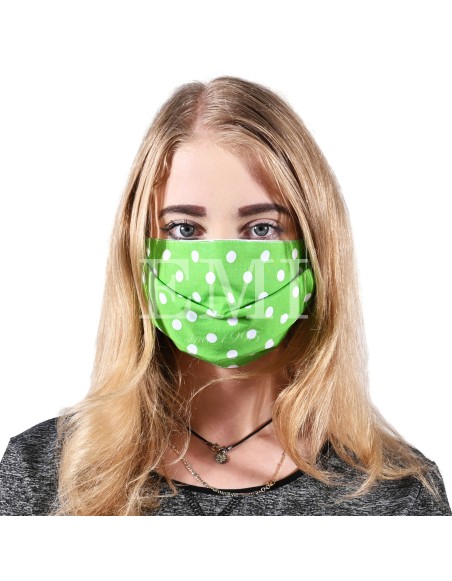 Ochranné rúško dvojvrstvové textilné zelené s gumičkou EMI