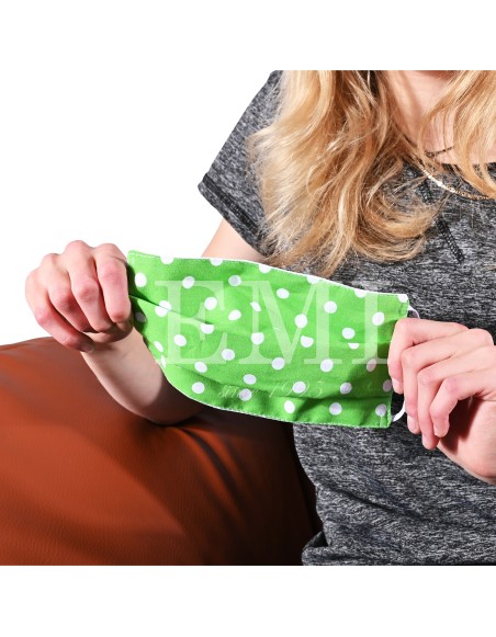 Ochranné rúško dvojvrstvové textilné zelené s gumičkou EMI