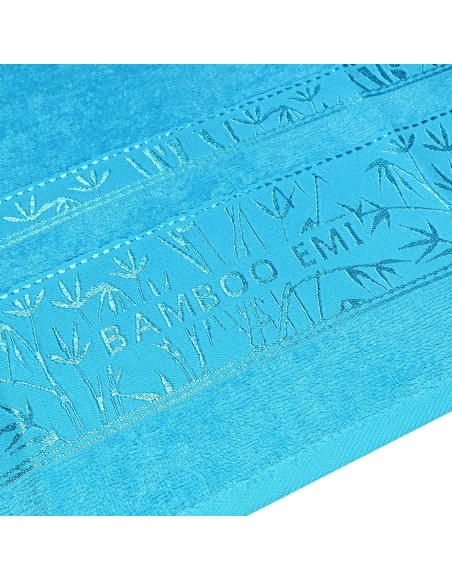 Sada 2 kusov tyrkysovej bambusovej osušky a uteráka EMI