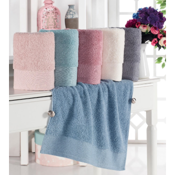 Sada 2 kusov bavlnenej osušky a uteráka Bella modrá EMI