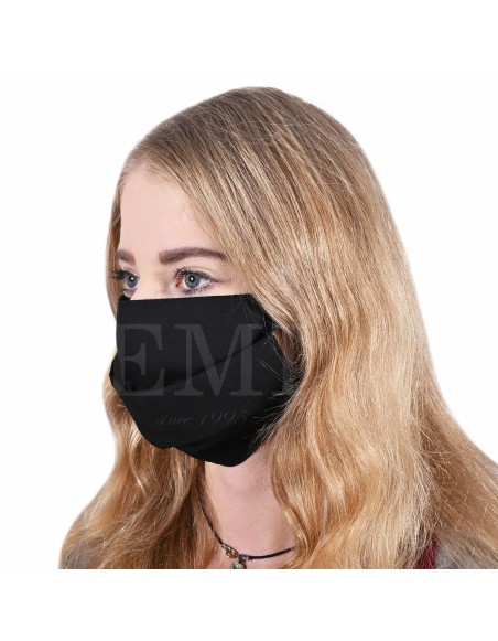 Ochranné rúško dvojvrstvové čierne Classic s gumičkou EMI