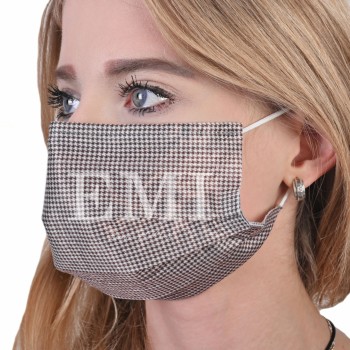 Rúško trojvrstvové 5 ks balenie hnedé