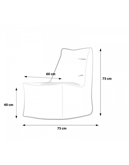 Sedací vak stolička nylonová zelená EMI