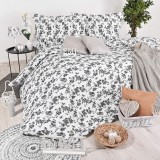 lenjerie_pat_crep_alb_negru_emi_bumbac_incretit_floral