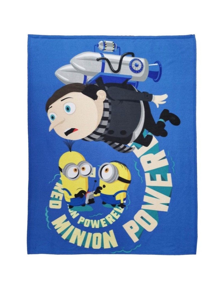 Deka_fleecova_modra_Mimoni_130x170_cm