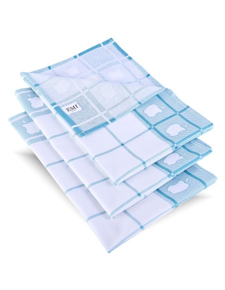 Kuhinjske krpe Jabolko turkizna set 3 kos EMI