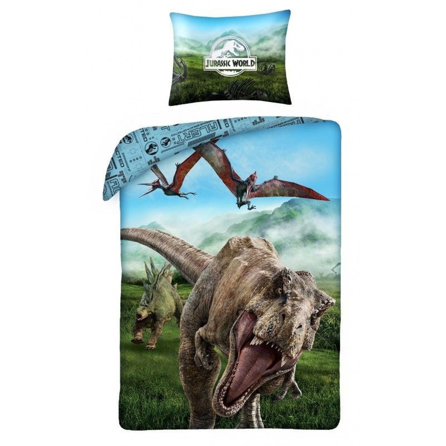 set_lenjerie_jurassic_140x200+70x90_cm