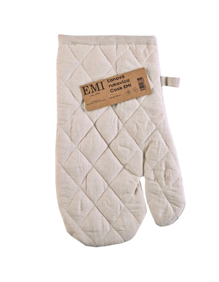 Ľanová rukavica Cook prírodná EMI