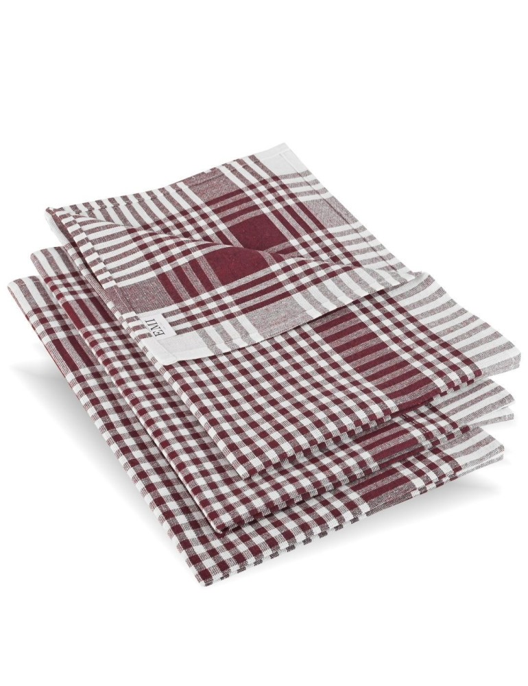 Komplet 3 kuhinjskih krp bordo EMI