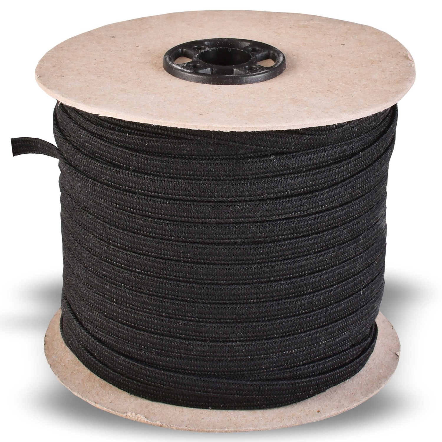 Rufe textile negre din cauciuc 5 mm puternice, durabile și rezistente