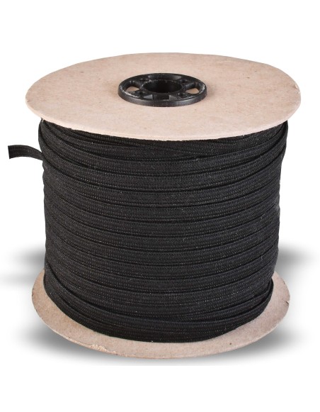 Textile rufe cauciuc negru lățime 5 mm