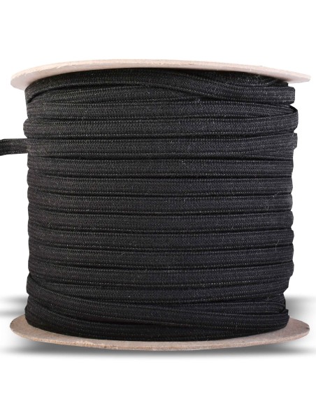 Textile rufe cauciuc negru lățime 5 mm