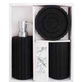 Set ceramic negru pentru baie AWD