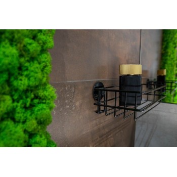 Polička drôtená čierna Luna AWD