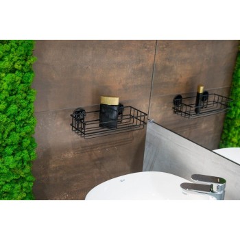 Polička drôtená čierna Luna AWD