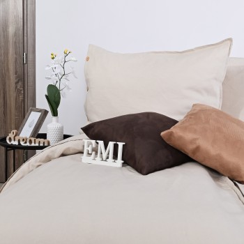 Ľanové obliečky Natur hnedé EMI