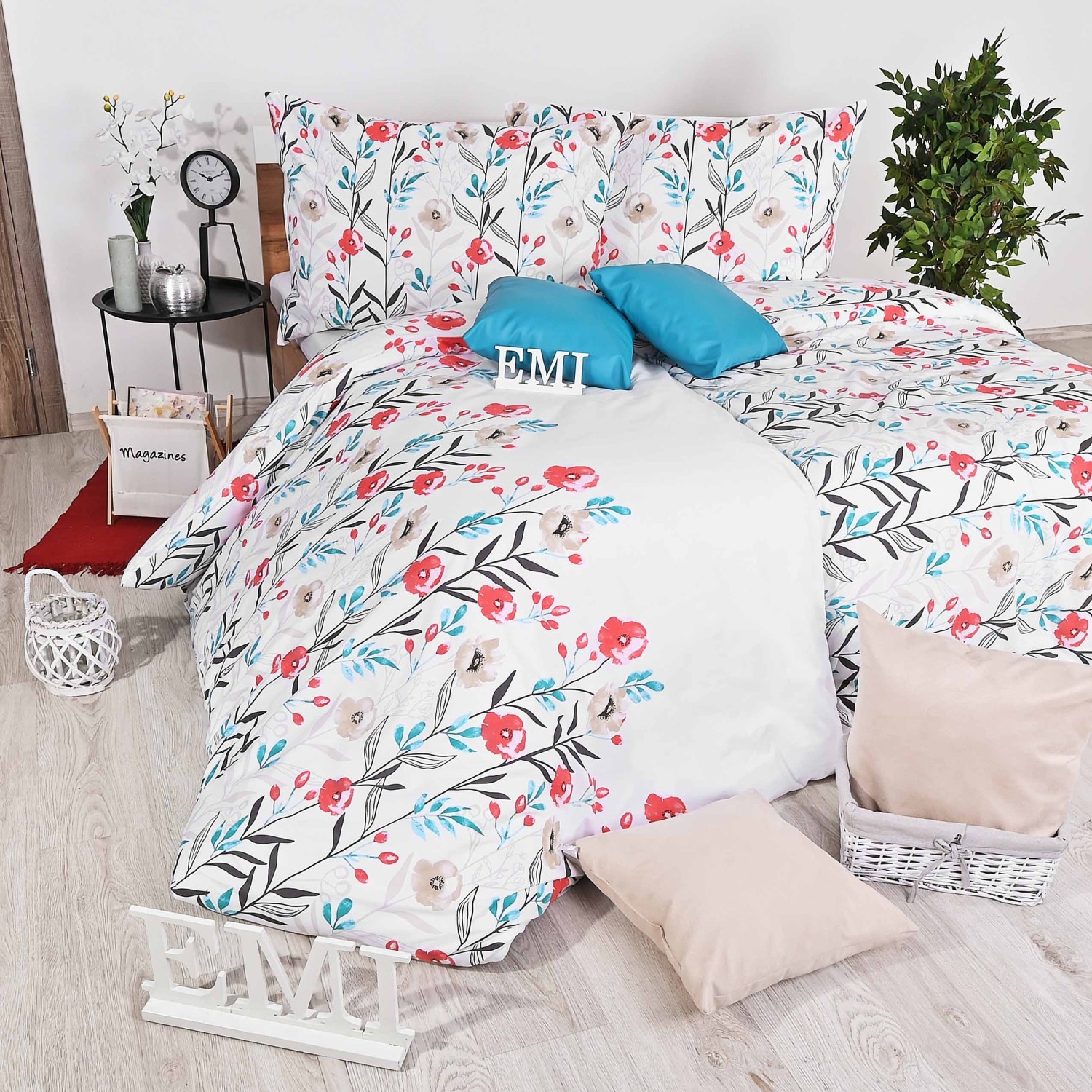 lenjerie_pat_alba_bumbac_100_deluxe_model_floral_emi