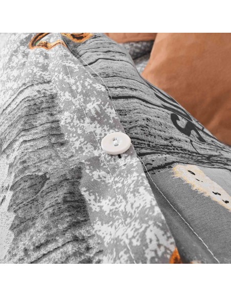 Lenjerie de pat din bumbac Zaos gri EMI