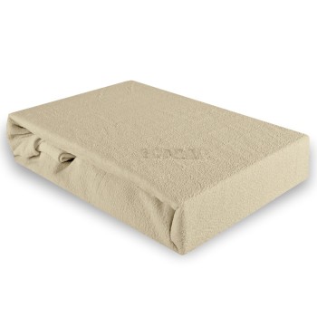 Cearșaf de pat cremă frotir EMI