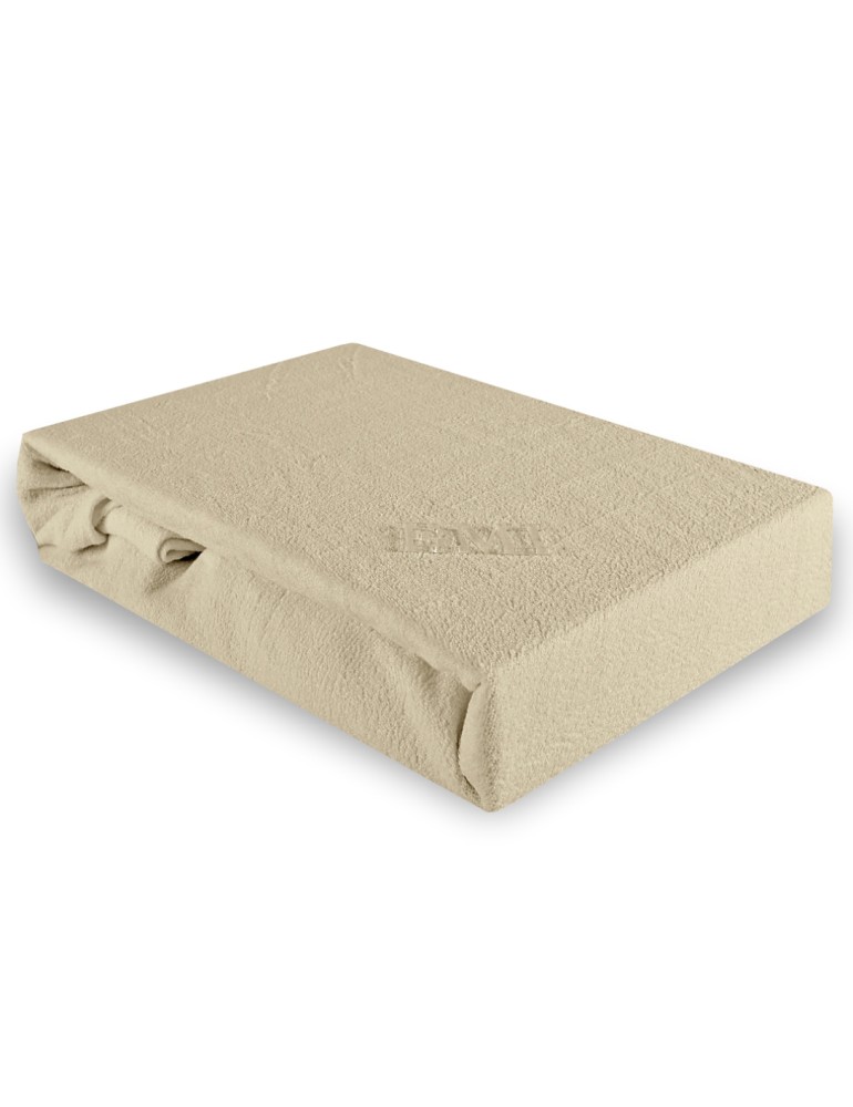 Cearșaf de pat cremă frotir EMI