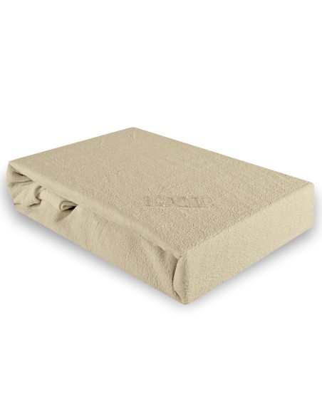 Cearșaf de pat crem frotir EMI