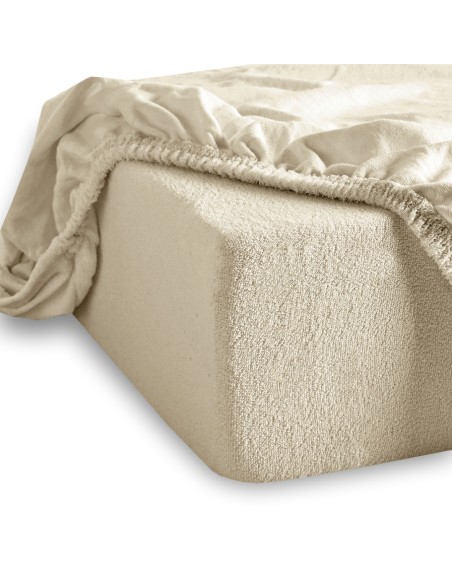 Cearșaf de pat crem frotir EMI