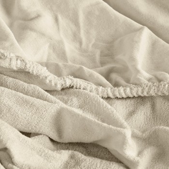 Cearșaf de pat cremă frotir EMI