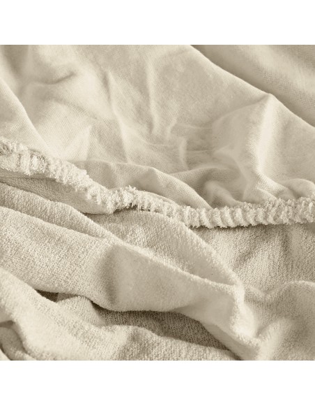 Cearșaf de pat cremă frotir EMI