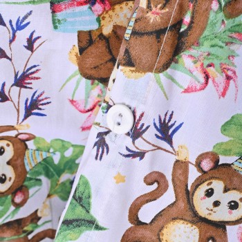 Lenjerie de pat pentru copii din bumbac Monkey EMI