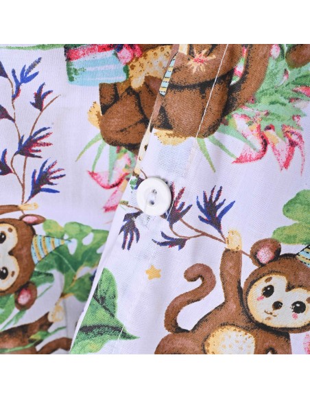 Lenjerie de pat pentru copii din bumbac Monkey EMI