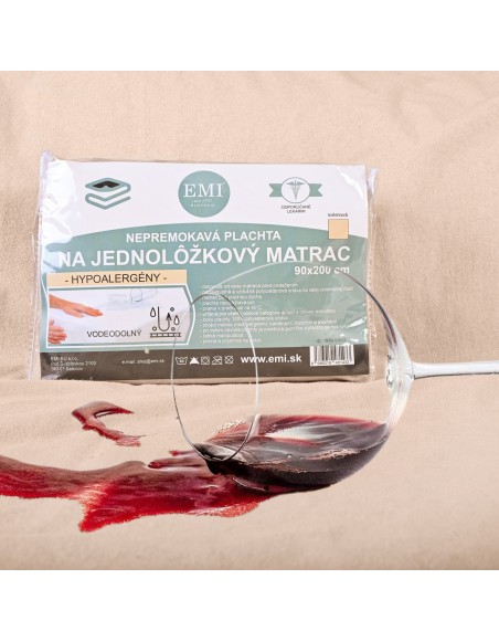 Prelata impermeabilă cu bandă elastică în jurul perimetrului cremă EMI