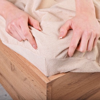 Prelata impermeabilă cu bandă elastică în jurul perimetrului cremă EMI