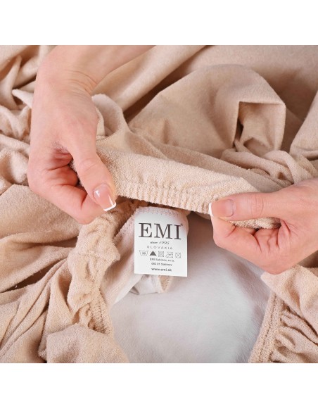 Prelata impermeabilă cu bandă elastică în jurul perimetrului cremă EMI