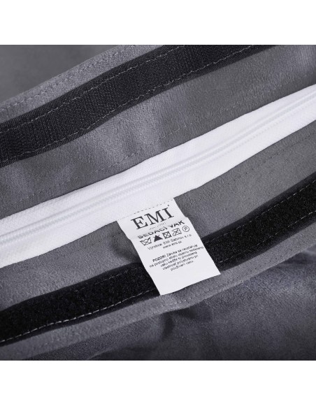 Fotoliu pernă puf relax din piele de căprioară gri EMI