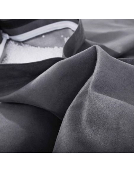 Fotoliu pernă puf relax din piele de căprioară gri EMI