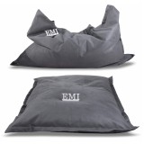 Fotoliu pernă puf relax din piele de căprioară gri EMI pe care îl veți iubi
