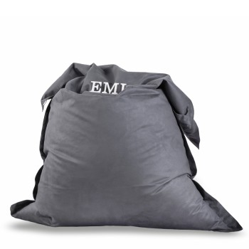 Fotoliu pernă puf relax din piele de căprioară gri EMI