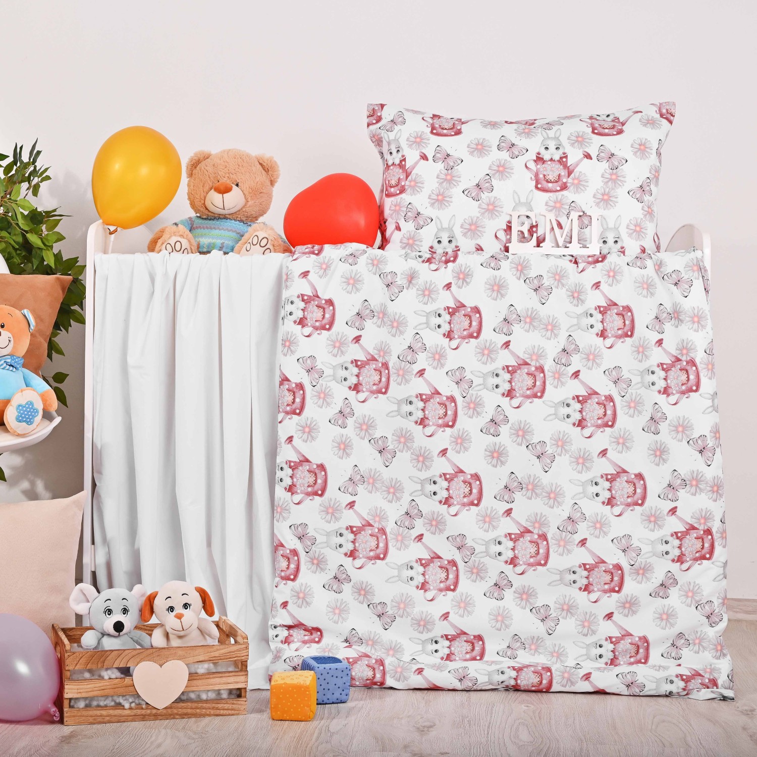 lenjerie_pat_copii_emi_bunny_bumbac_100_deluxe_iepurasi_roz