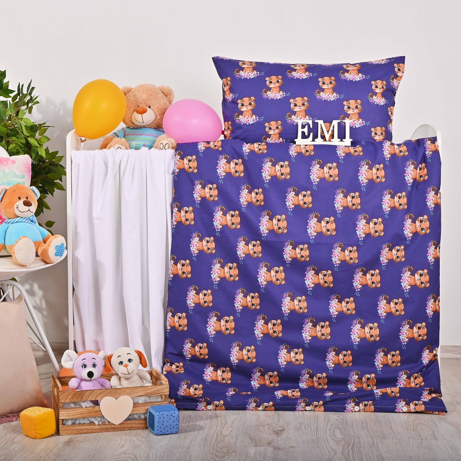 lenjerie_pat_copii_tiger_emi_bumbac_100_inalta_calitate_violet