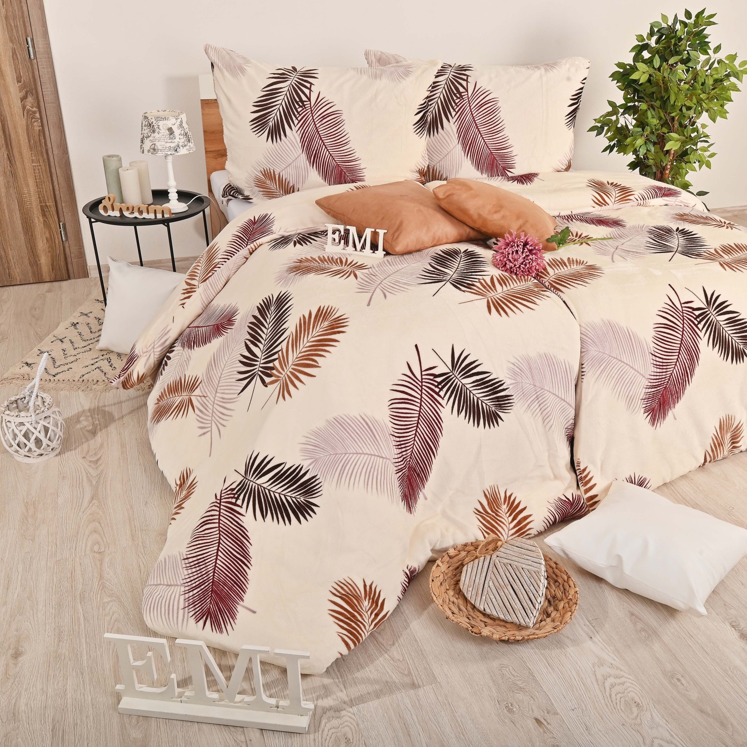 Lenjerie de pat Microplush Molly EMI – confort, căldură și rafinament pentru dormitor