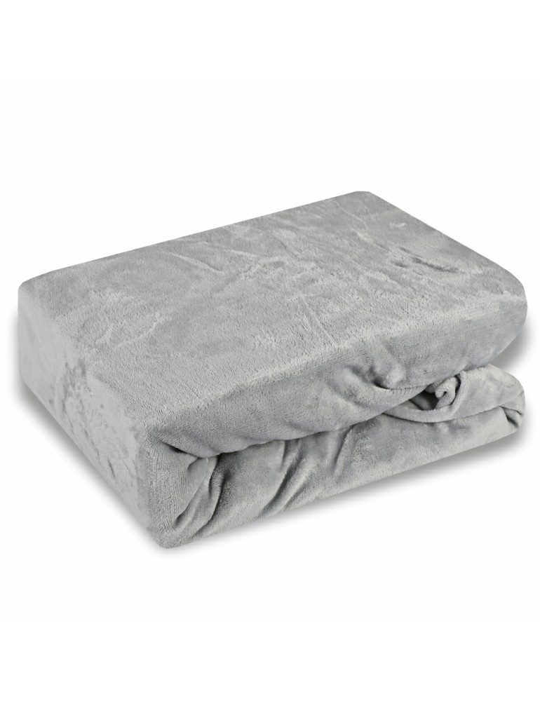 Cearșaf de pat din microfleece gri EMI