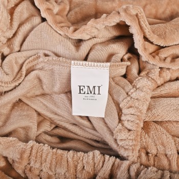 Cearșaf de pat Microplush maro EMI