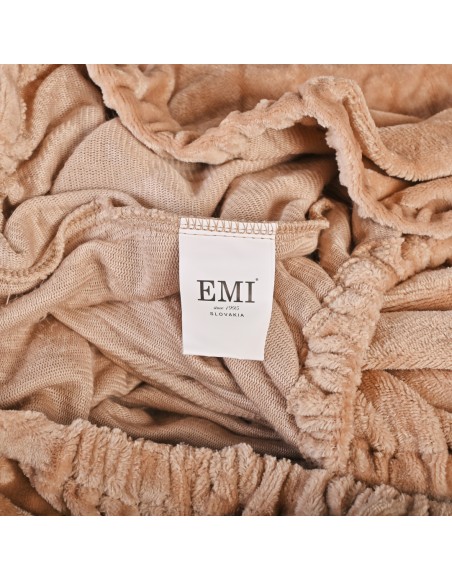 Cearșaf de pat Microplush maro EMI
