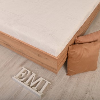 Cearșaf de pat din microfleece crem EMI