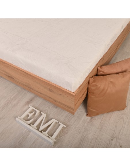 Cearșaf de pat din microfleece crem EMI