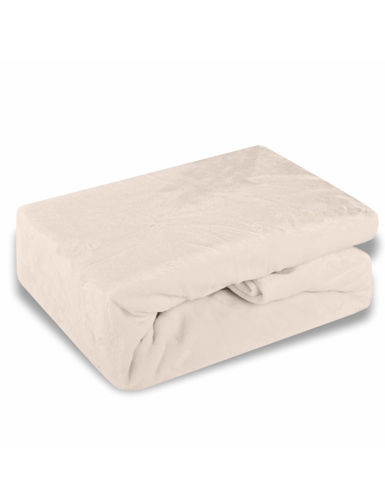 Cearșaf de pat din microfleece crem EMI